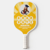 Retro Sunshine Foto Afstuderen Pickleball Paddle (Voorkant)