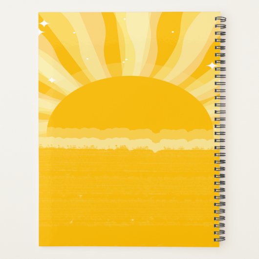 Retro Sunshine Foto Afstuderen Planner (Achterkant)