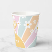 Retro Sunshine Groovy BABY pastel Daisy Papieren Bekers (Links)