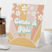 Retro Sunshine Groovy Cards en Gifts Reclamebord Met Voetstuk (Insitu)