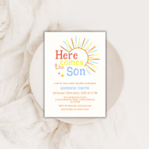 Retro Sunshine hier komt het Son Baby shower