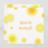 Retro Sunshine - Je bent uitgenodigd Kaart (Voorkant / Achterkant)
