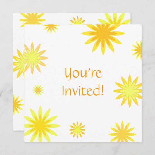 Retro Sunshine - Je bent uitgenodigd Kaart (Voorkant / Achterkant)