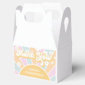 Retro Sunshine Pastel Daisy Birthday Bedankdoosjes (Geopend)