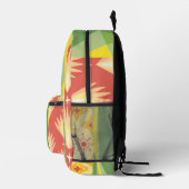 Retro Sunshine Patterns – Bold Colorful  Bedrukte Rugzak (Rechts)