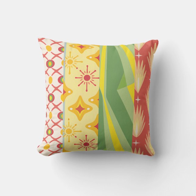 Retro Sunshine Patterns – Bold Colorful  Kussen (Voorkant)
