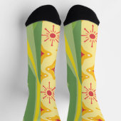 Retro Sunshine Patterns – Bold Colorful  Sokken (Top)