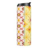 Retro Sunshine Patterns – Bold Colorful  Thermosbeker (Gedraaid links)