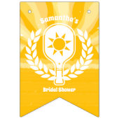 Retro Sunshine Pickleball Bruids-Shower Foto Vlaggetjes (Eerste vlag)