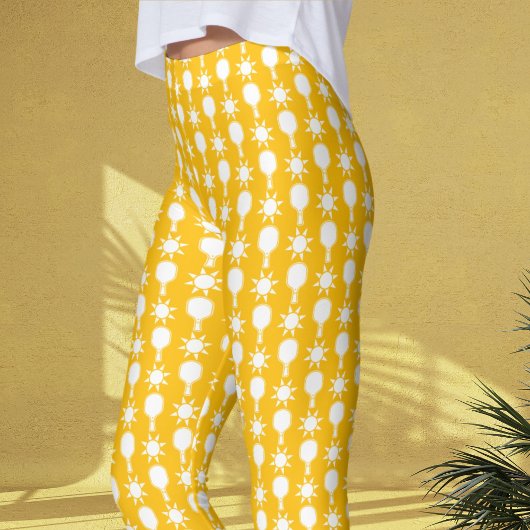 Retro Sunshine Pickleball Bruidsfeestje Leggings