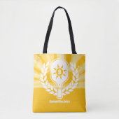 Retro Sunshine Pickleball Bruidsmeisje Tote Bag (Voorkant)
