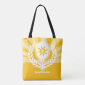 Retro Sunshine Pickleball Bruidsmeisje Tote Bag (Achterkant)