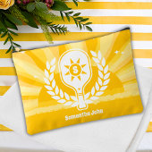 Retro Sunshine Pickleball Bruiloft Feest Etui