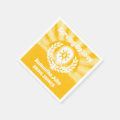 Retro Sunshine Pickleball Bruiloft Feest Servet (Hoek)