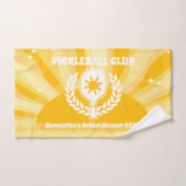 Retro Sunshine Pickleball Club Vrijgezellenfeest Handdoek (Handdoek)
