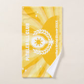 Retro Sunshine Pickleball Club Vrijgezellenfeest Handdoek (Handdoek)
