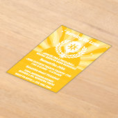 Retro Sunshine Pickleball Vrijgezellenfeest Acryl Uitnodigingen (Laagn)