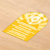 Retro Sunshine Pickleball Vrijgezellenfeest Acryl Uitnodigingen (Laagn)