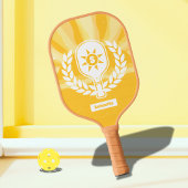 Retro Sunshine Pickleball Vrijgezellenfeest Pickleball Paddle