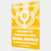 Retro Sunshine Pickleball Vrijgezellenfeest Welkom Acryl Bord (Hoek)