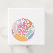 Retro Sunshine Rainbow Daisy Bedankt Bedankjes Labels (In situ)