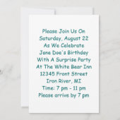 Retro  Sunshine Surprise Party Invitation Kaart (Achterkant)