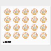 Retro Sunshine Two Groovy Daisy Birthday Ronde Sticker (Vel)