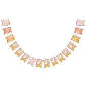 Retro Sunshine Two Groovy florale verjaardagstanne Vlaggetjes (Alle)