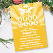 Retro Sunshine Uitnodiging voor afstudeerfeest