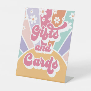 Retro Sunshine Verjaardag Gift Tafel Reclamebord Met Voetstuk