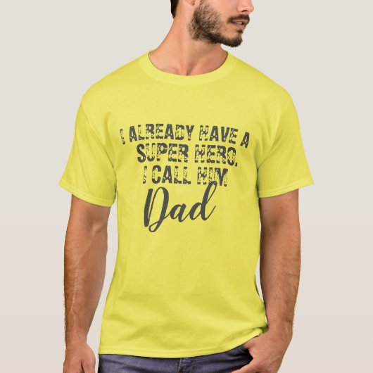 Retro Super Dad Shirt, superheld Dad T-shirt (Voorkant)