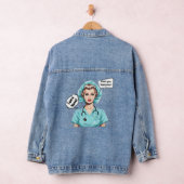 Retro  Super Hero Verpleegster Denim Jas Denim Jacket (Hangar)