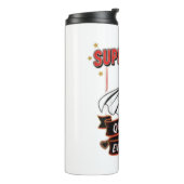 Retro Super Mom Queen of Everything Art Tee Thermosbeker (Gedraaid links)