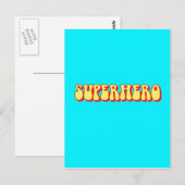 Retro Superheld Briefkaart (Voorkant / Achterkant)