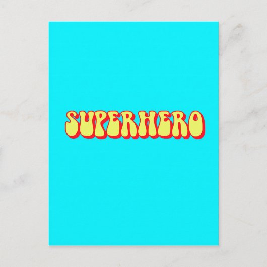 Retro Superheld Briefkaart (Voorkant)