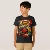 Retro Superheld POW! Stripboek Pop Art T-shirt (Voorkant volledig)