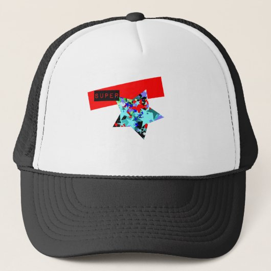 Retro Superstar in Day-Glo Trucker Pet (Voorkant)