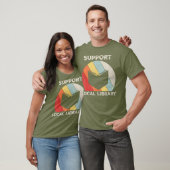 Retro Support Local Library Book T-shirt (Unisex)