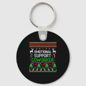 Retro Suprt Coworker Ugly Christmas Saying Quote Sleutelhanger (Voorkant)