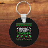 Retro Suprt Coworker Ugly Christmas Saying Quote Sleutelhanger (Voorkant)