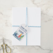 Retro Surf Birthday Party Dank u voor labels Cadeaulabel (Met Touw)