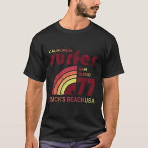 Retro Surf Blacks Beach California T-shirt