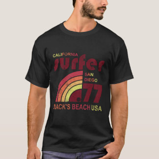 Retro Surf Blacks Beach California T-shirt