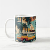 Retro Surf Bus & Palmboom Koffiemok | Tropisch (Links)