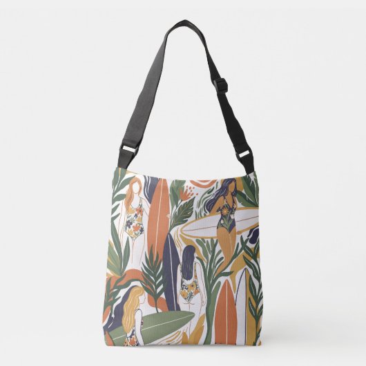 Retro Surf Club Crossbody Tas (Voorkant)