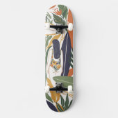 Retro Surf Club Persoonlijk Skateboard (Voorkant)