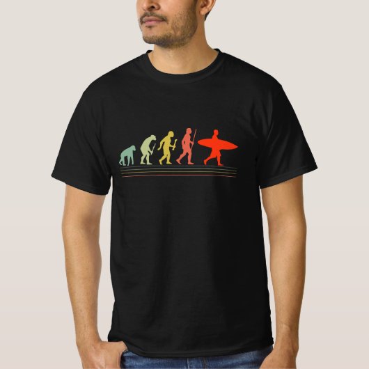 Retro surf evolution Surfboard and Summer Gifts T-shirt (Voorkant)