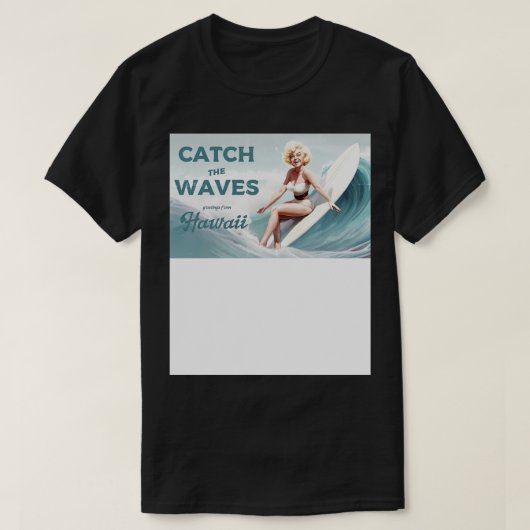 Retro Surf Hawaï T-shirt (Design voorkant)