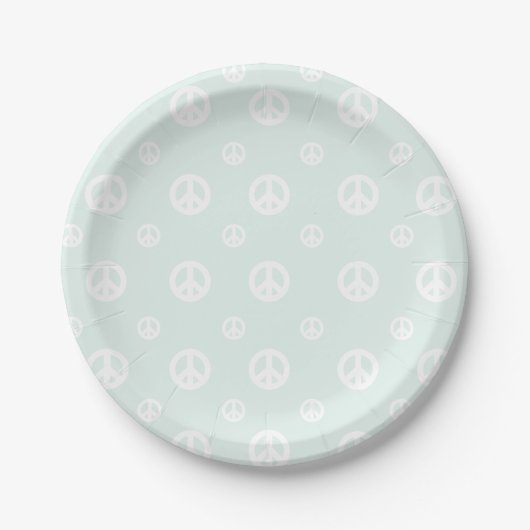 Retro Surf Hippie Peace Sign Birthday Paper Bord (Voorkant)