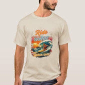 Retro Surf Ride de Golf Vintage T-Shirt (Voorkant)